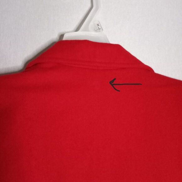 Sag Harbor Women's 100% Pure Wool Full Zip Fully Lined Red Short Jacket Size 18 - Picture 9 of 10